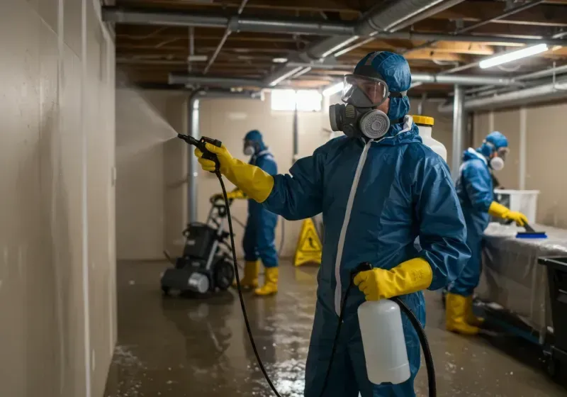 Basement Sanitization and Antimicrobial Treatment process in Pineville, MO