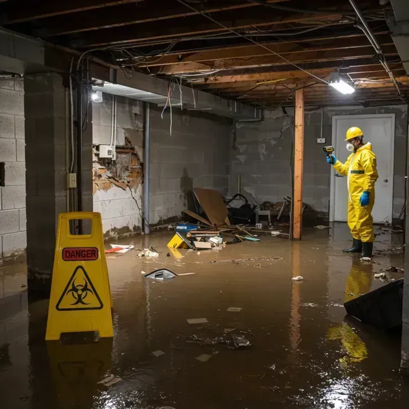 Flooded Basement Electrical Hazard in Pineville, MO Property